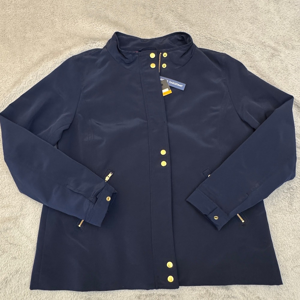 Crown & Ivy NWT Women's Light Jacket Size Small Water Resistant Full Zip